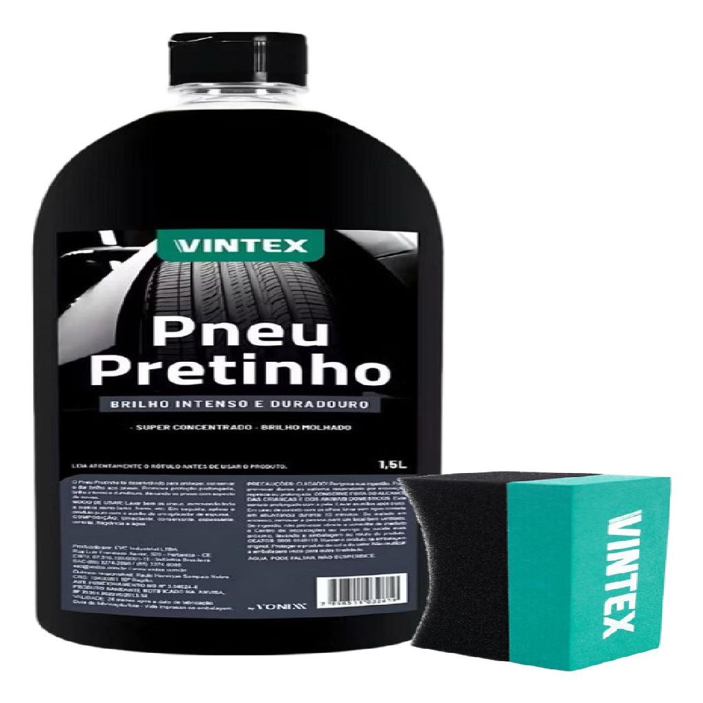 Pneu Pretinho 1,5l Vintex Aplicador Pretinho Selante em Oferta na Shopee