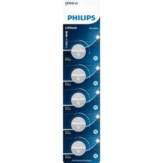 Bateria Moeda Philips Lítio CR2032P5B/59 3V - Embalagem com 5 Unidades em Oferta na Shopee