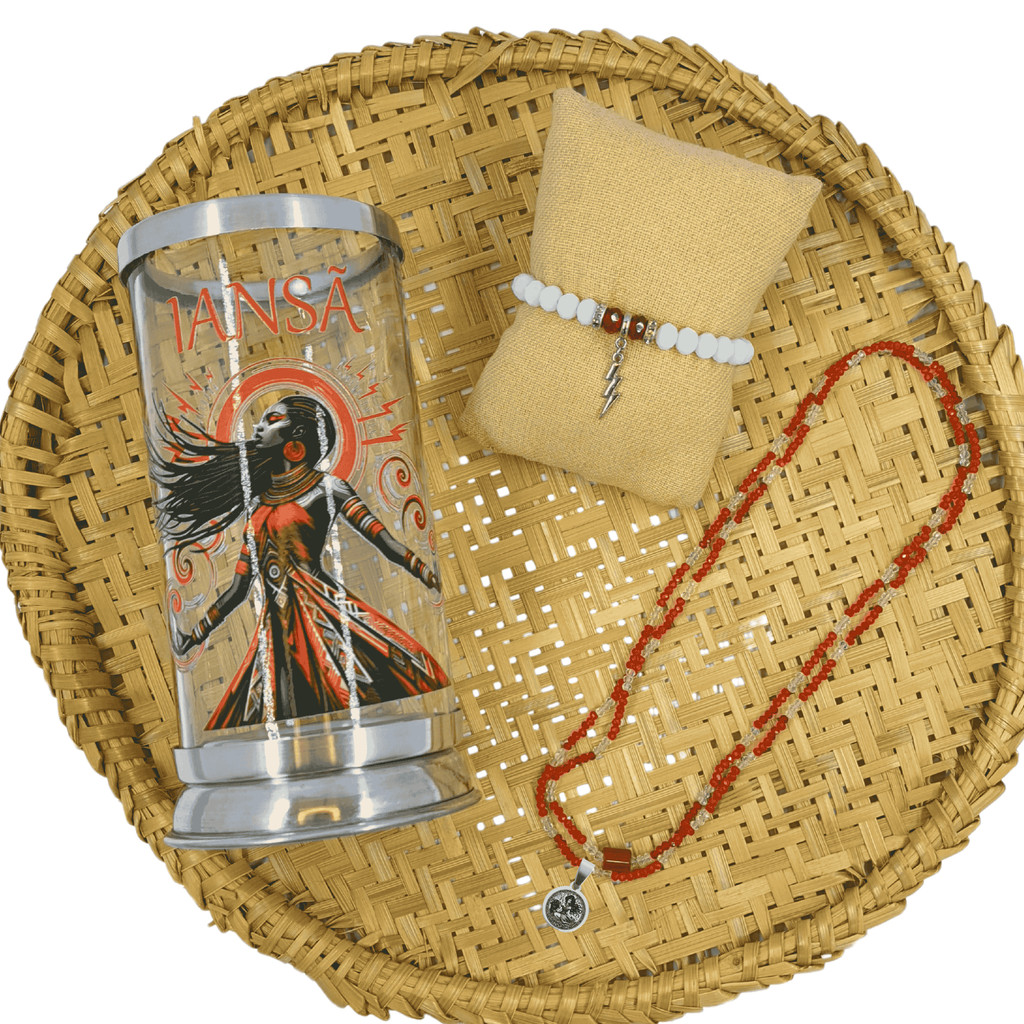 Kit Conexão Espiritual Orixá Iansã Castiçal