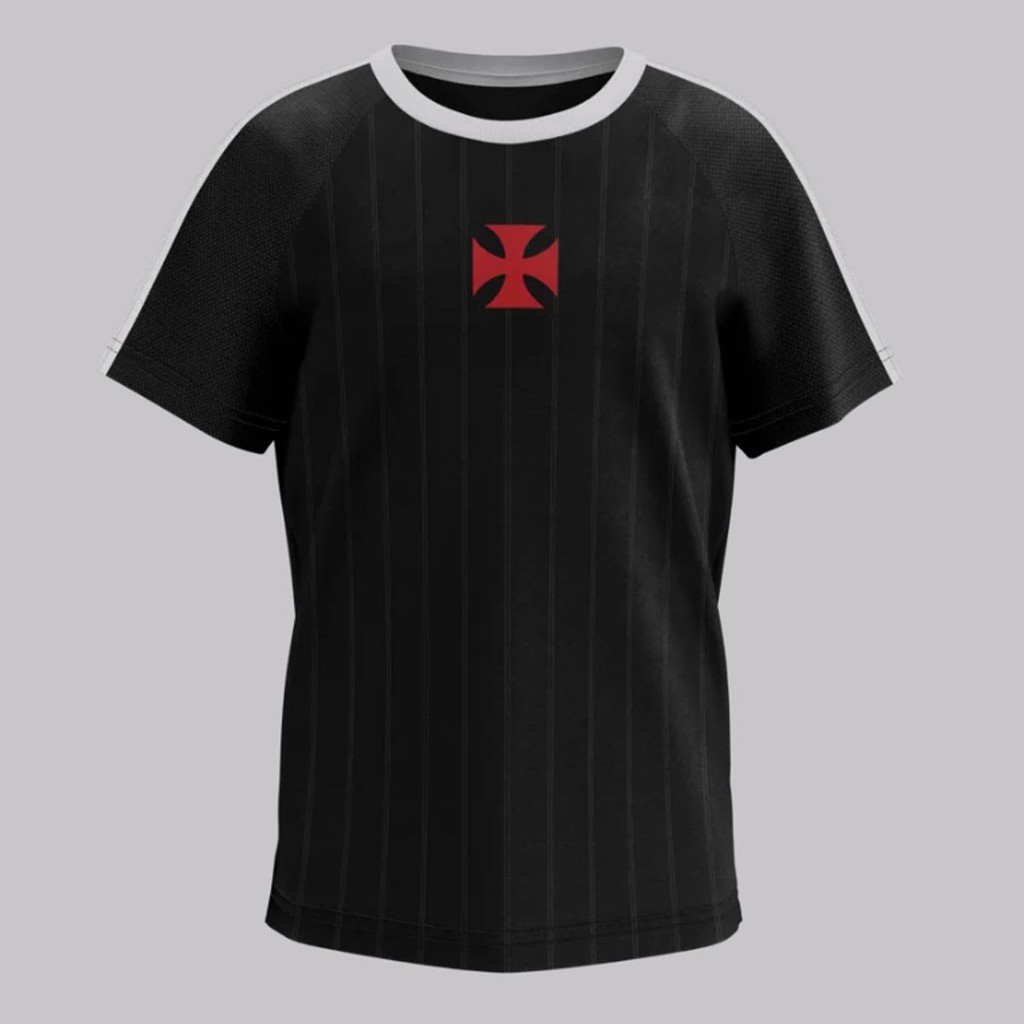 Camisa Vasco Surdir Infantil Preta