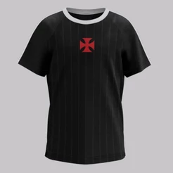 Camisa Vasco Surdir Infantil Preta