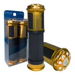 Manopla Esportiva Moto Biz Bros Xre Falcon Tornado Alumínio Universal Dourada