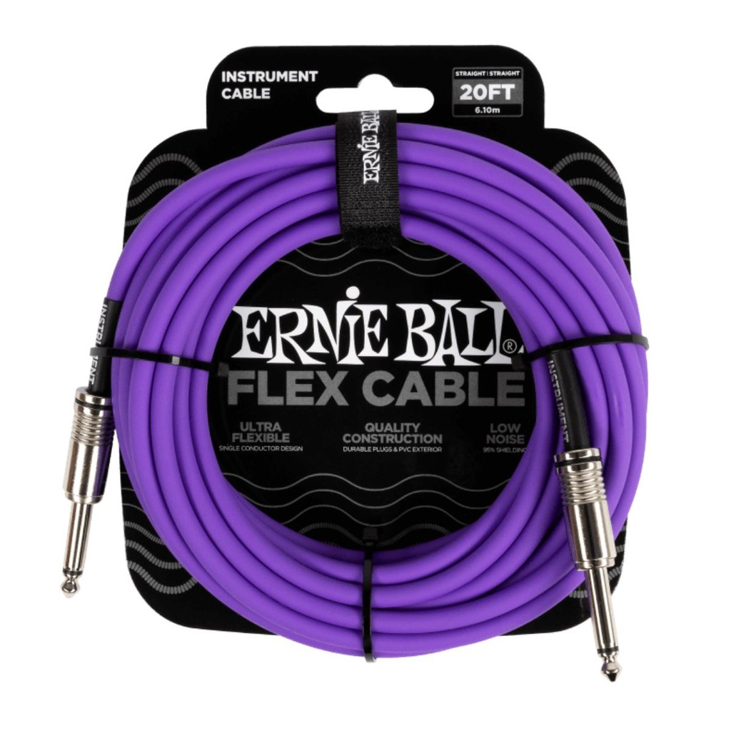 Cabo para Instrumentos Ernie Ball Flex Cable Neon P10/P10 6,10 20ft