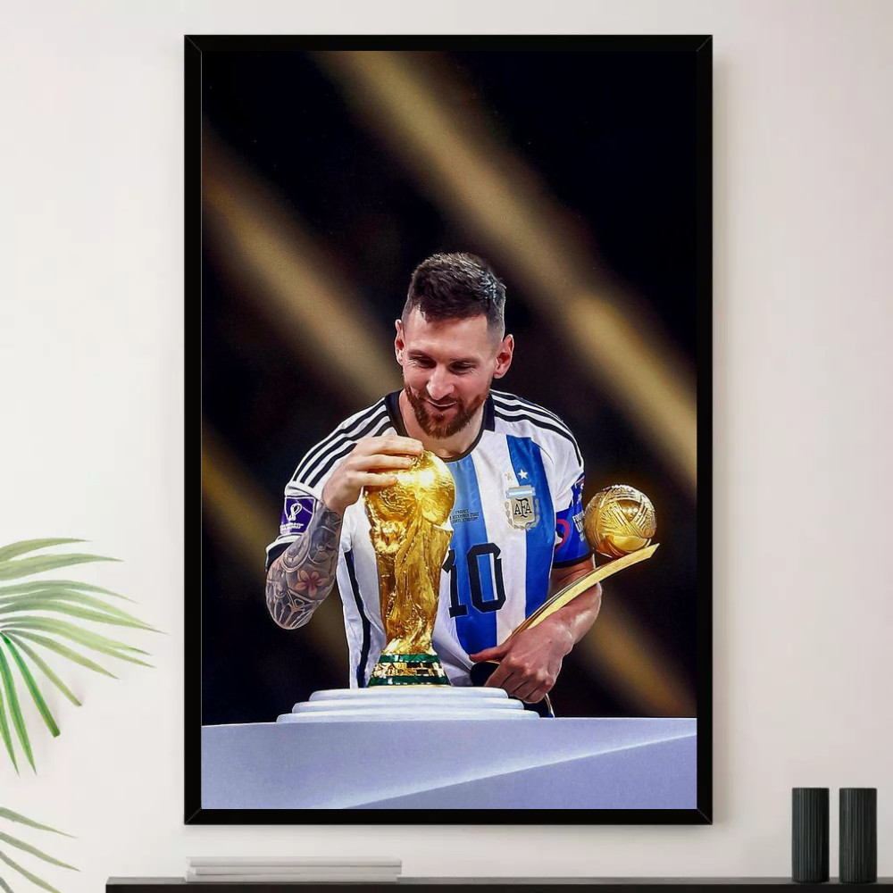 Quadro Messi Craque Melhor Do Mundo Decorativo A3 35x45cm
