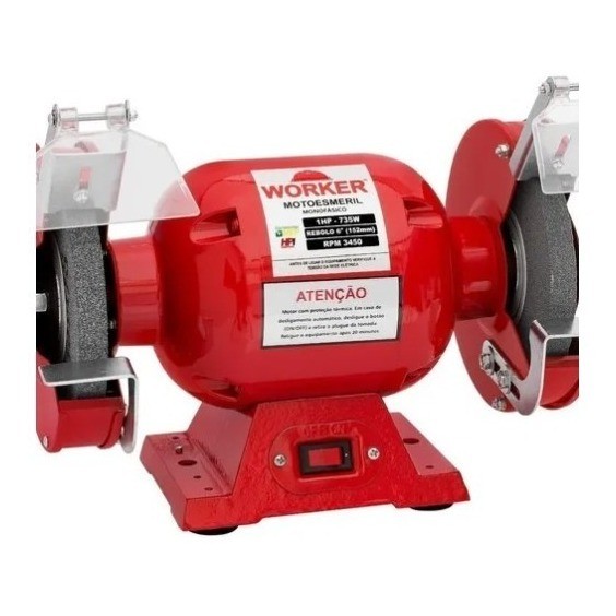 Moto Esmeril Bancada Profissional 1cv 735watts Bivolt