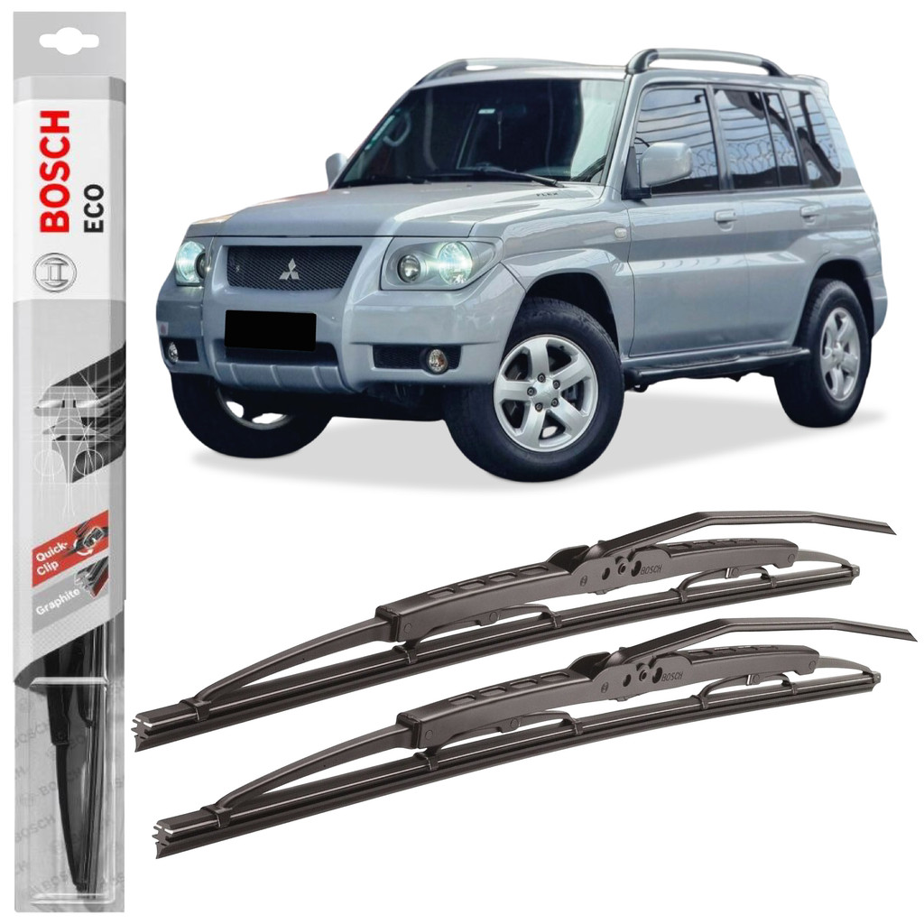 Par Palheta Parabrisa Bosch ECO Ferro Para Pajero TR4