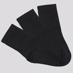 Kit Meia Selene 3 Pares Cano Longo Infantil Preta