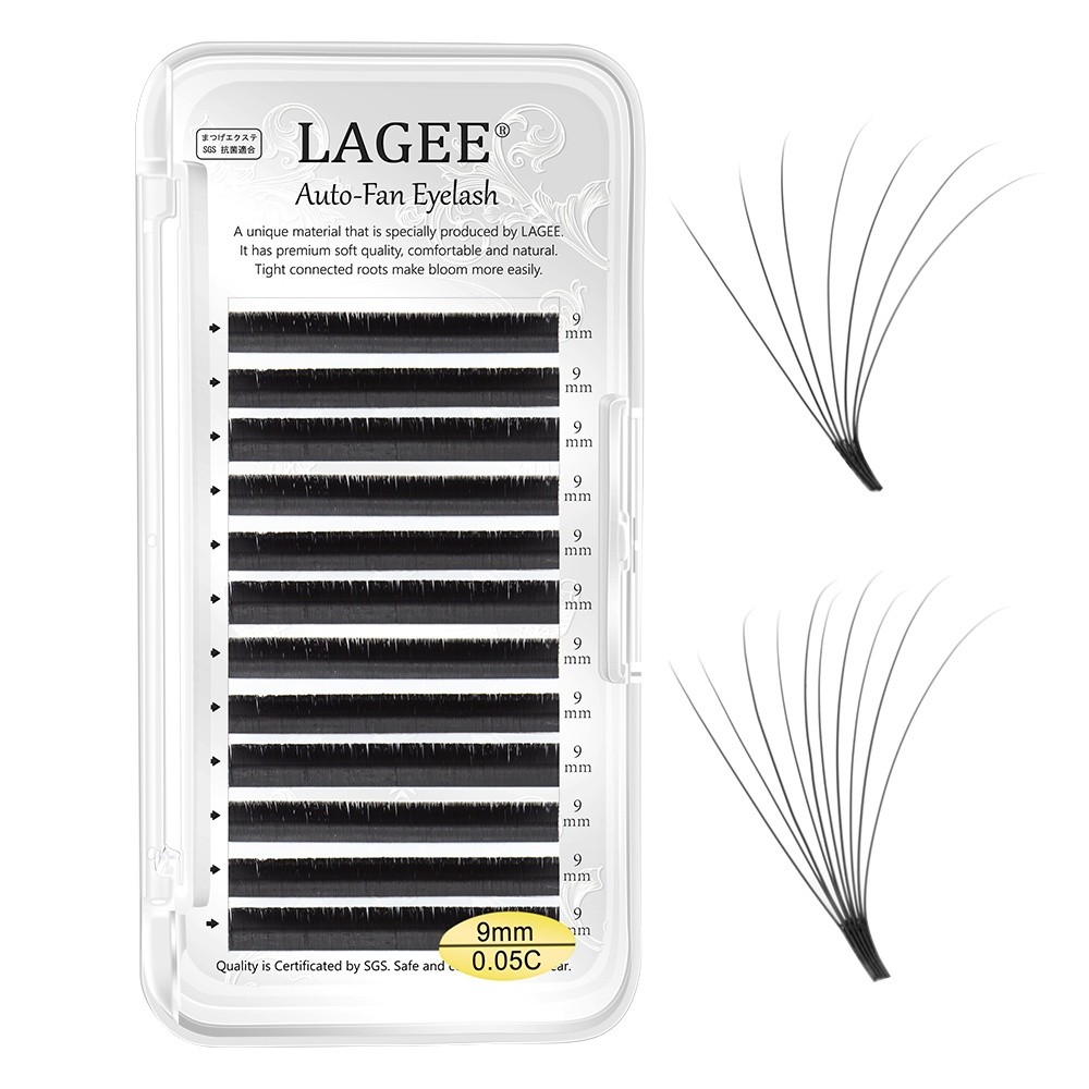 LA GEE Auto fans Easy fanning Eyelash Extensions blossom bloom volume lash 12 rows fast fan lashes nagaraku line