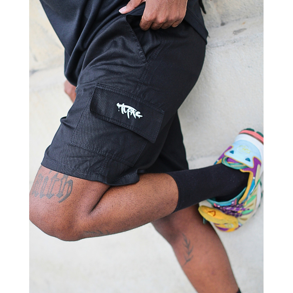 Shorts Cargo Masculino Tupac Sarja Bermudinha Masculina Curta