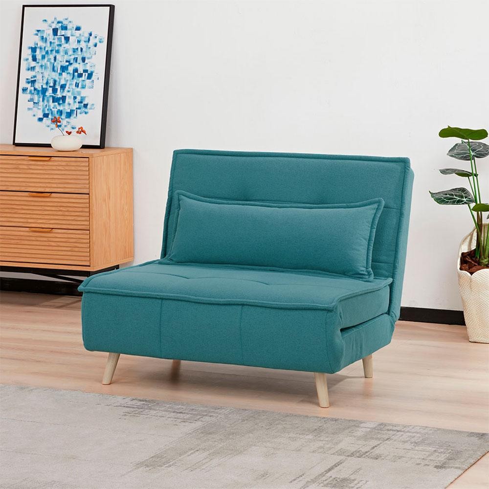 Sofá-Cama Solteiro Ravenna Azul em Oferta na Shopee