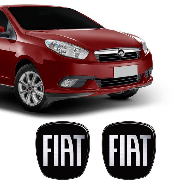 2 Adesivos Emblema Fiat Preto Black Grand Siena 2012/2019 em Oferta na Shopee