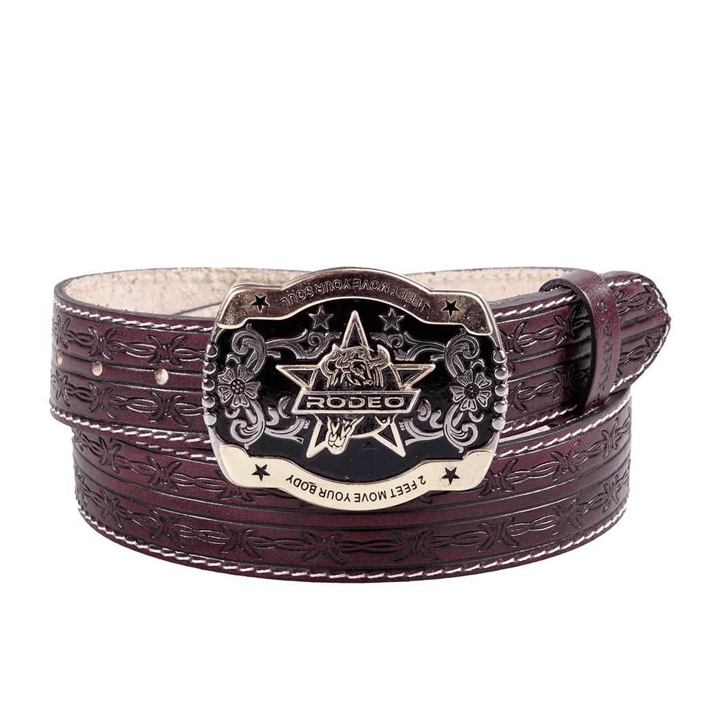 Cinto Country Masculino Couro Sertanejo Arame Rodeo Western