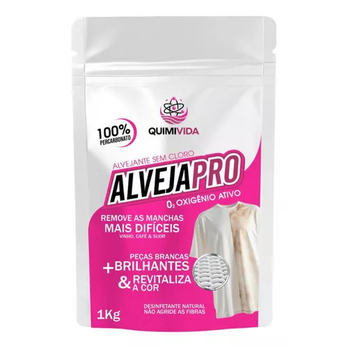 Percarbonato De Sódio 100% 1kg Quimivida Multiiuso Alvejante e Tira Manchas Remove Manchas...