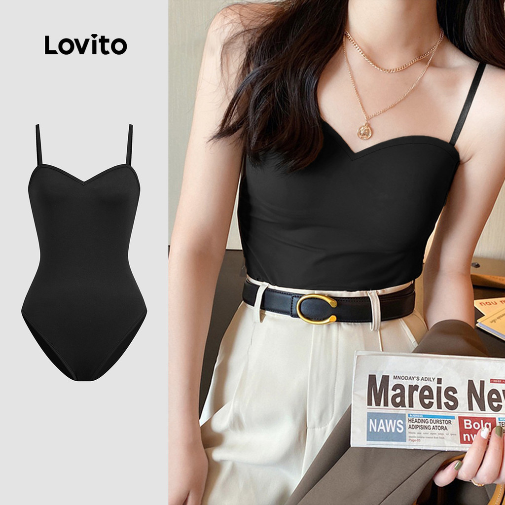 Lovito Body Casual Básico Verão/Primavera Para Mulheres L129AD1088 - Women Clothes