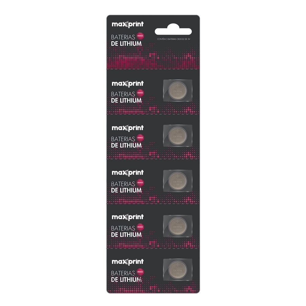 Bateria Maxprint Moeda Lítio CR2032 - Embalagem com 5 Unidades em Oferta na Shopee