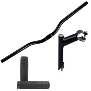 Guidão Curvo 580mm 22.2mm Mtb + suporte Mesa 21.1mm + Manopla Para Bike bicicleta Aro 20 24 26 em Oferta na Shopee