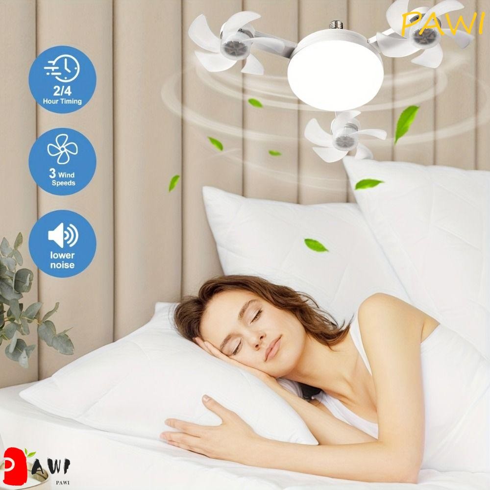 Ventilador De Teto PAWI , Suspenso Com Economia De Energia 2 Em 1 Luz LED Elétrico Sem Fio...