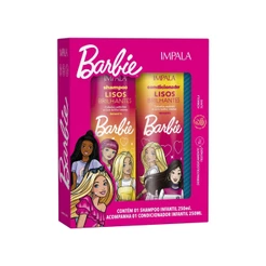 Kit Shampoo Condicionador Lisos Brilhante Barbie Kids Impala