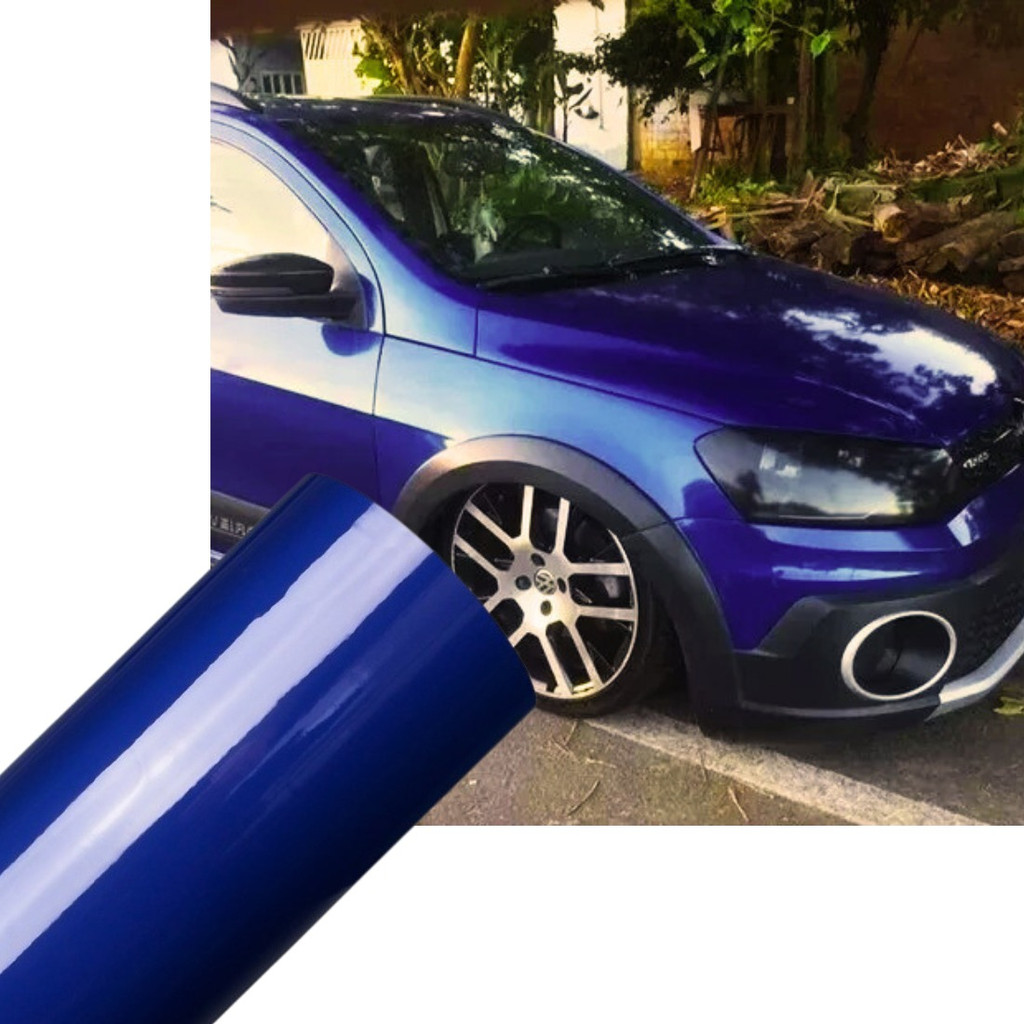 Adesivo Alltak Ultra Brilho Envelopamento Azul 1,5x0,69 Mts