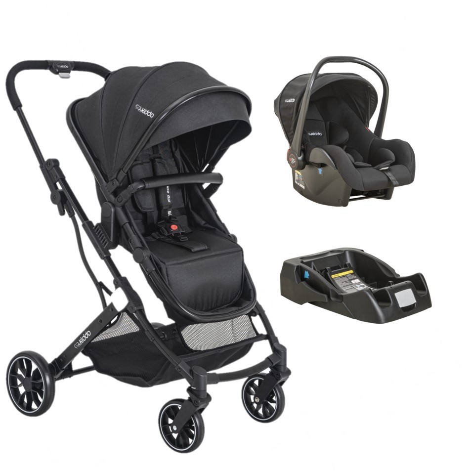 Trio Carrinho Zig Zag Kiddo c/ Bebê Conforto e Base p/ Carro em Oferta na Shopee