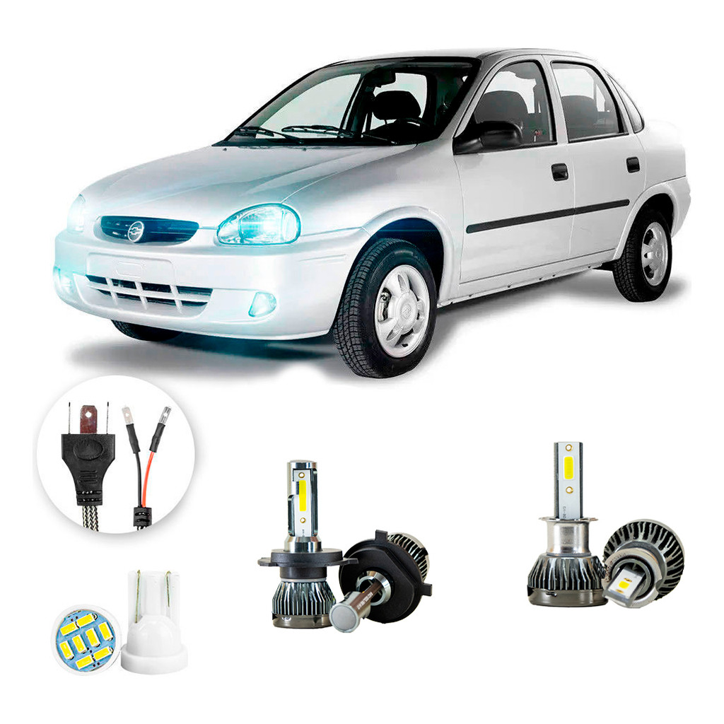 Ultra Led Nano 22000lm Chevrolet Corsa Classic 2002-09 H3 H4 em Oferta na Shopee