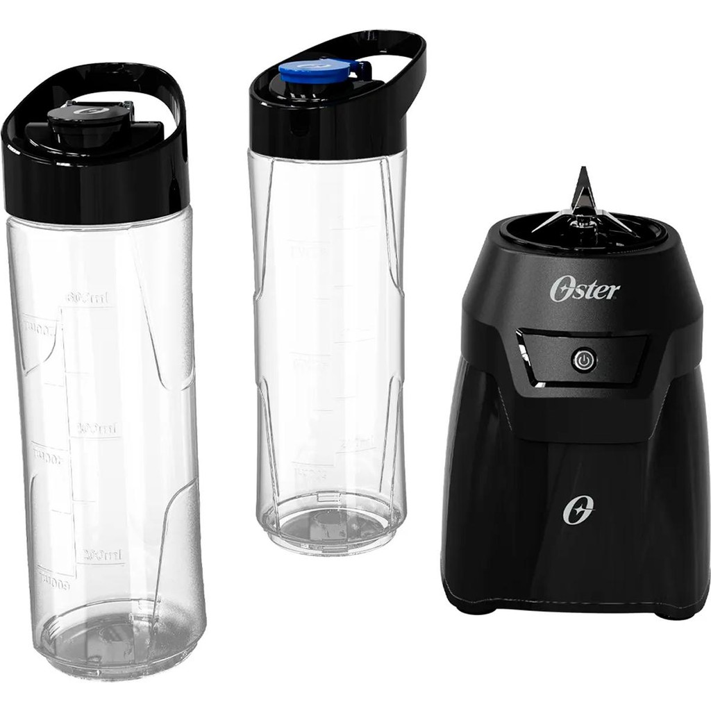 Detalhes do Mini Liquidificador Blender Power 2 Jarras To Go Preto - Oster