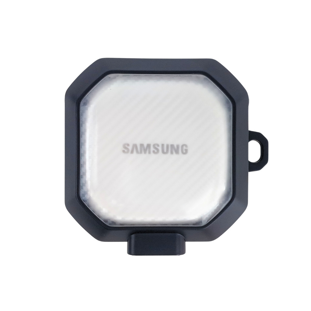 Capa Protetora Nerdcase para Samsung Galaxy Buds Fe, Core, Buds 2, Live, Pro, Preto e Transparente