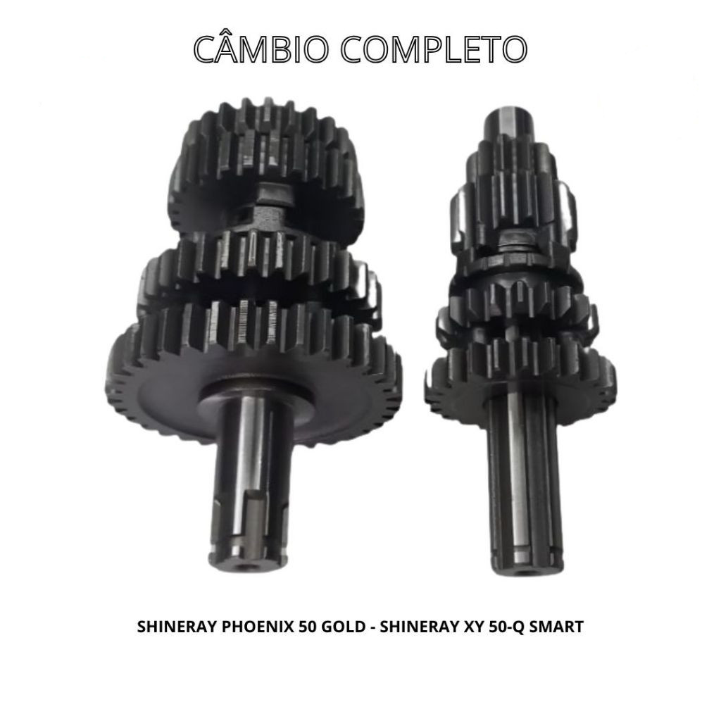 Câmbio Completo Shineray Xy 50-Q 2007 Até 2011 Phoenix 50 Gold 2011 A 2019