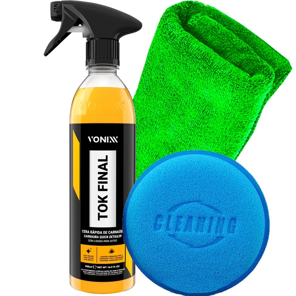 Cera Líquida Carnaúba Proteção Automotiva Tok Final Vonixx 500ml Kit em Oferta na Shopee