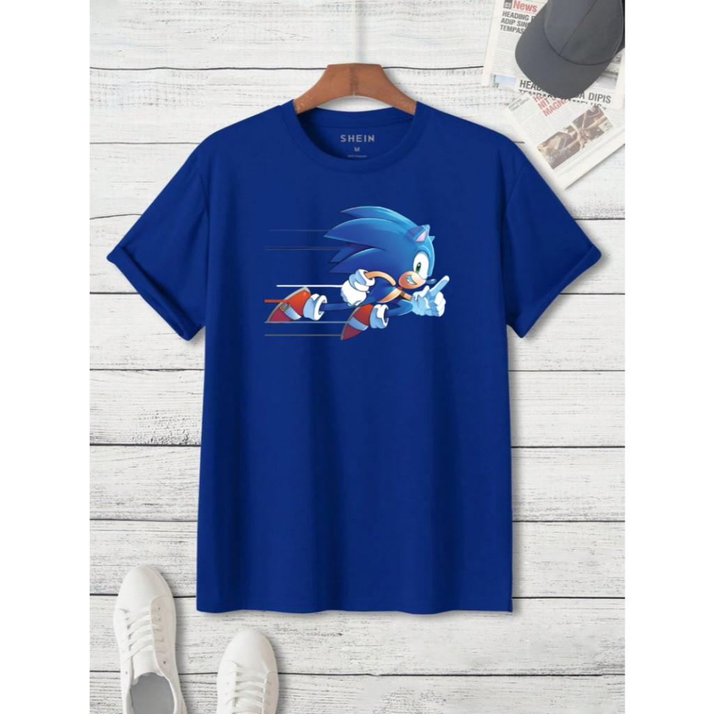 Camiseta Sonic Infantil Personagens Filme Jogo Game Infantil do 04 ao 16 Game Jogos Online Camisa algodão ref 02