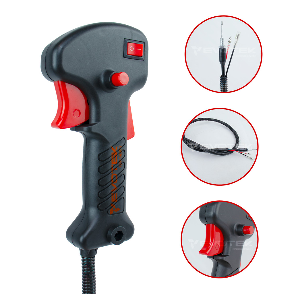 Gatilho Acelerador Completo Punho Para Roçadeira 43cc 52cc Multimarcas Jardim Corte Grama em Oferta na Shopee
