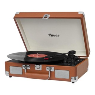 Vitrola Raveo Sonetto Chrome BT/USB/AUX Marron em Oferta na Shopee