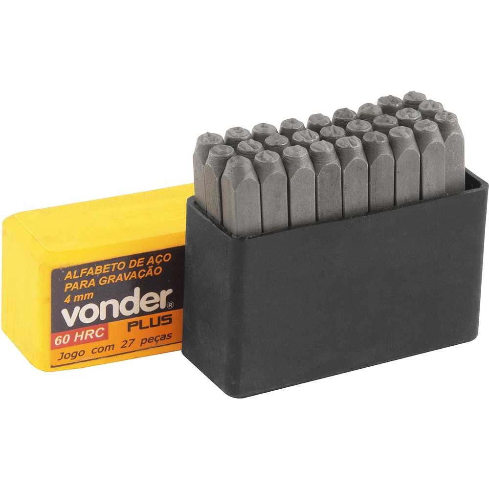 Alfabeto Punção de Aço Gravação 4 Mm Vonder Plus em Oferta na Shopee