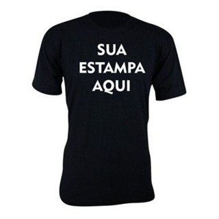 Camiseta camisa estampa PERSONALIZADO COM A SUA ESTAMPA basica unissex manga curta em Oferta na Shopee