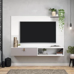 Painel para TV Até 50 Polegadas California 1 Porta Branco - Jcarvalho