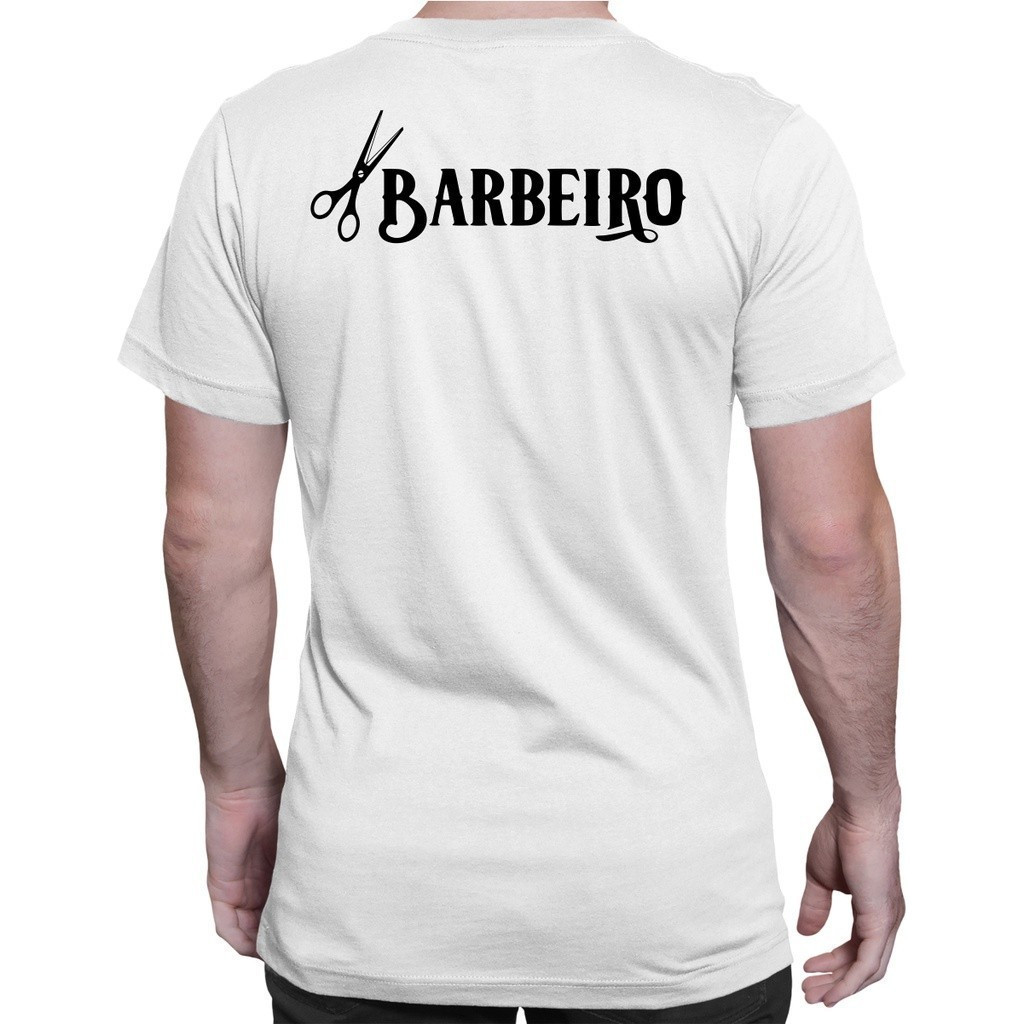 Camiseta Barbeiro Barbearia Uniforme Trabalho Cabelereiro Envio Rapido Produtos Com Otima Qualidade