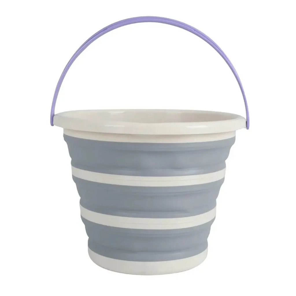 BALDE DOBRAVEL DE PLASTICO 10 LITROS - SIMPLO BRANCO