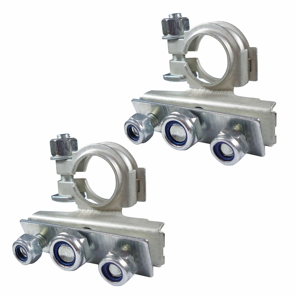 TERMINAL BATERIA 3 VIAS KIT POLARIZADO P TERMINAIS OLHAIS FUROS SUPERIORES A 6MM - Spare Parts and Accessories for Vehicles