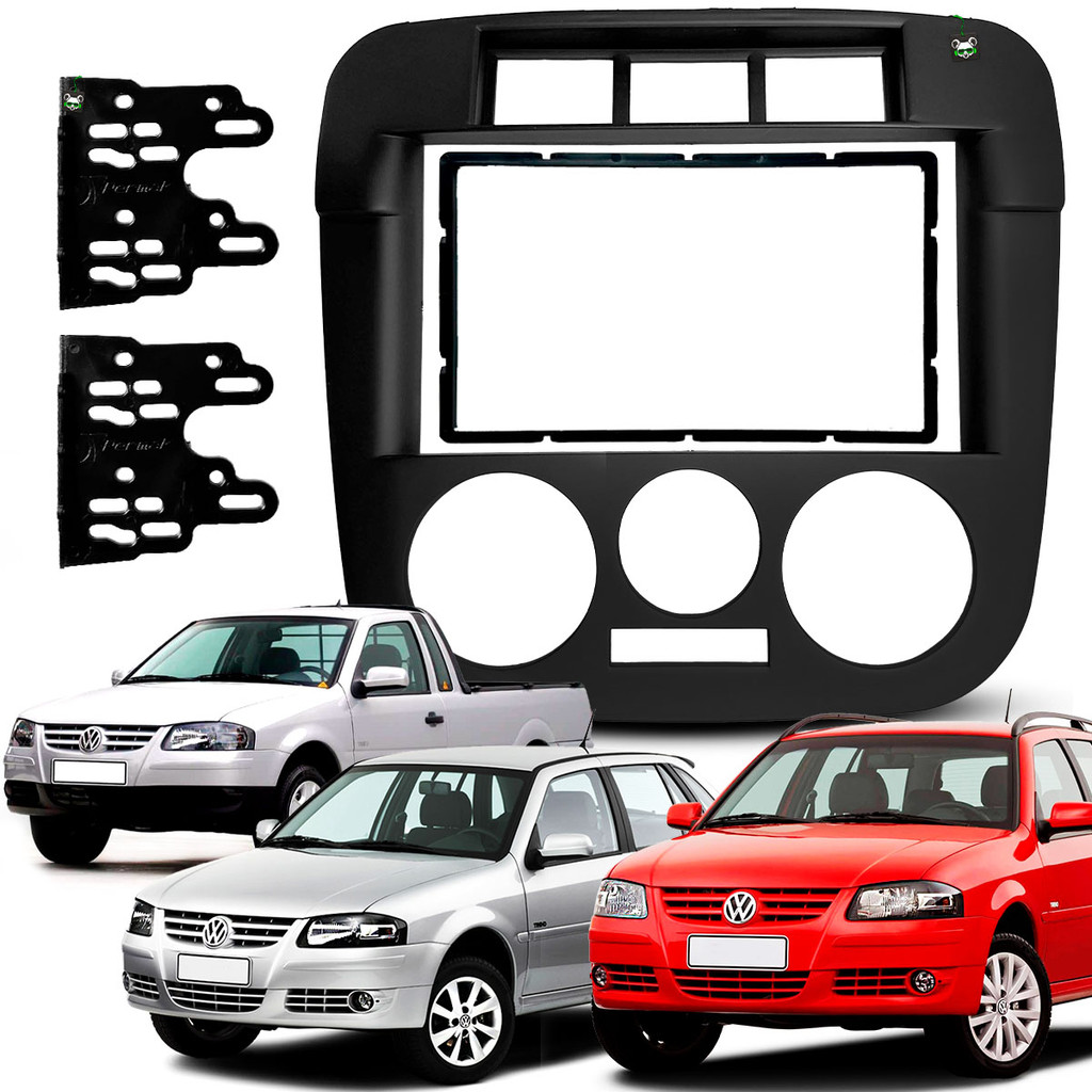 Moldura 7 Polegadas 2 Din Gol 2005 a 2014 Parati 2006 a 2012 Saveiro 2006 a 2010 Padrão Chinês/Japonês