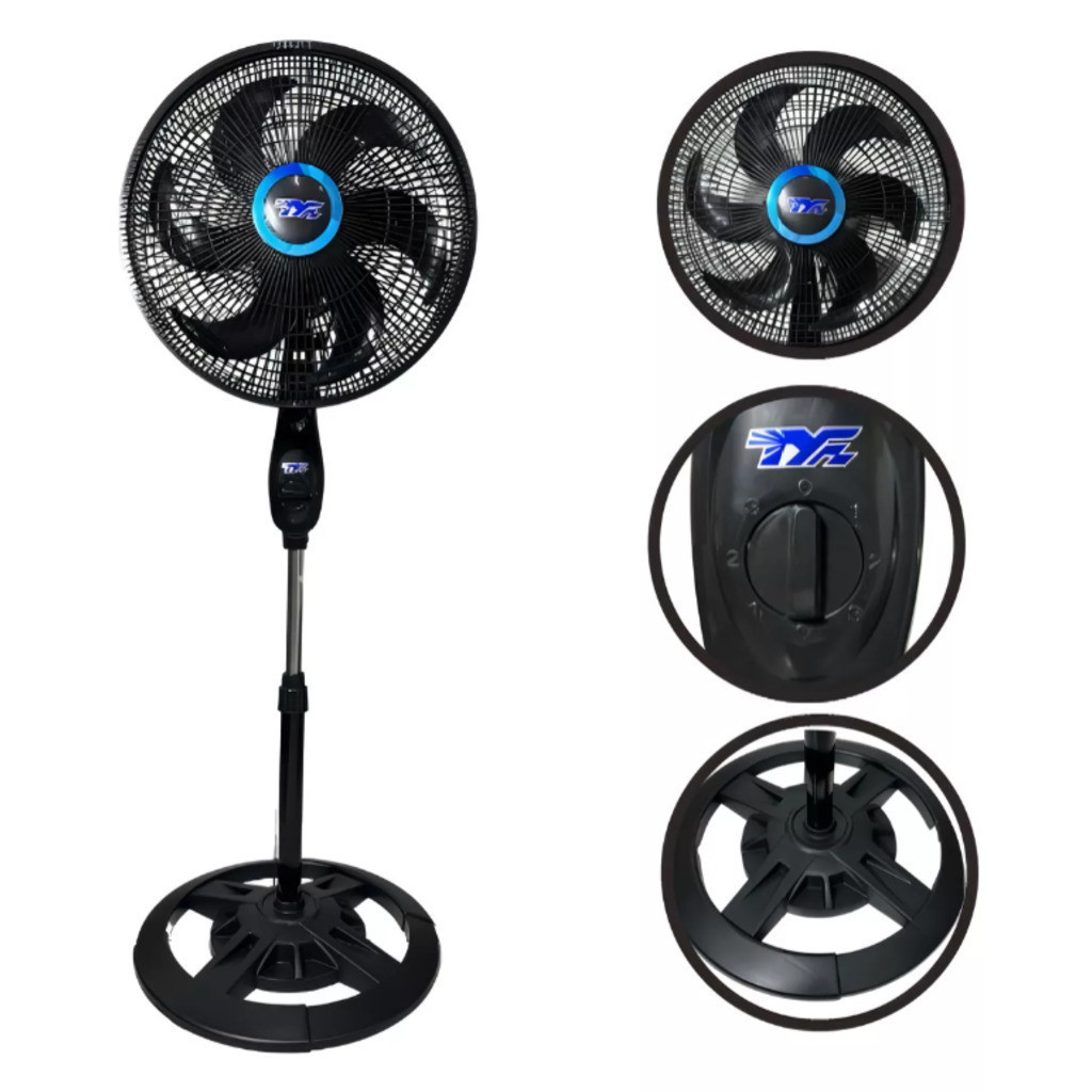 Ventilador De Chão Com 6 Pás De Plástico 40cm Regulável Solaris - 127v