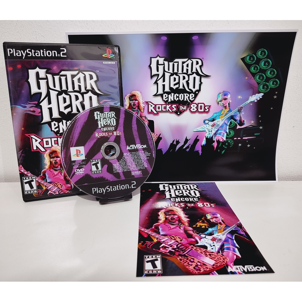 Guitar Hero Encore 80's com Poster / PS2