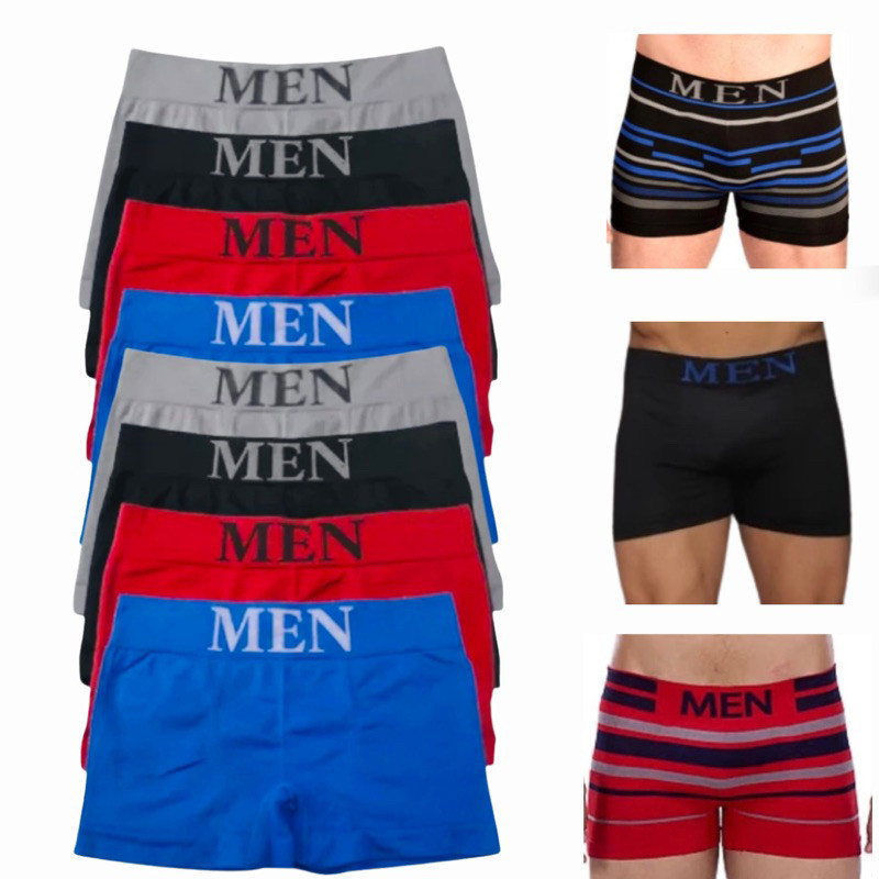 Kit Com Até 12 Cuecas Boxer Box Microfibra (S28) em Oferta na Shopee