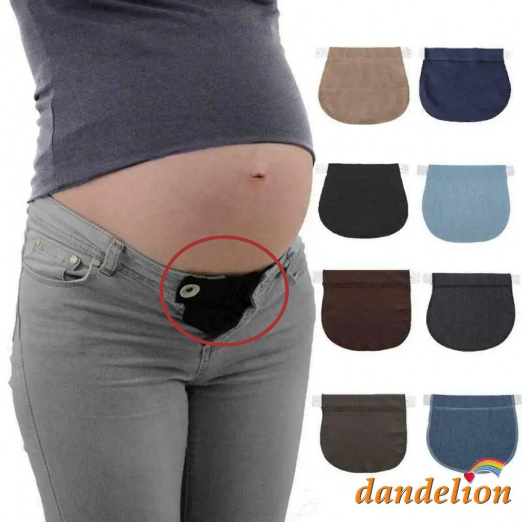 Maternidade Ajustável Cintura Extensor Elástico Calças Macias Cinto Extensão Fivela Botão Alongamento Para Mulheres Gráv