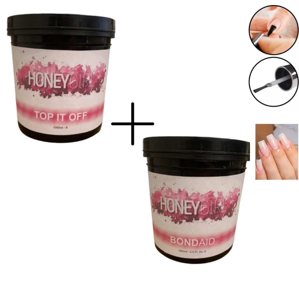 KIT TOP COAT + BOND AID - HONEY GIRL (1000ml cada)
