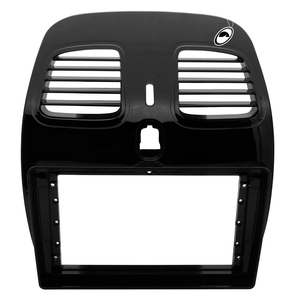 Moldura Painel 2 Din 9'' Flutuante Grand Siena 12 a 21 Palio Sporting 2012 a 2017 Black Piano Fiamon