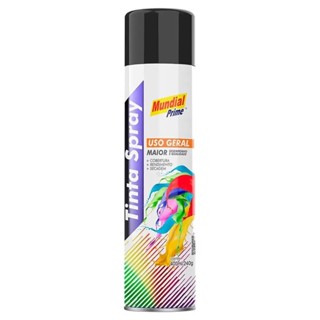 Tinta Spray 400ml Preto Brilhante AE01000102 Mundial Prime em Oferta na Shopee