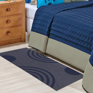 Tapete Passadeira Boho Arcos 45x140cm Chumbo Azul Antiderrapante em Oferta na Shopee