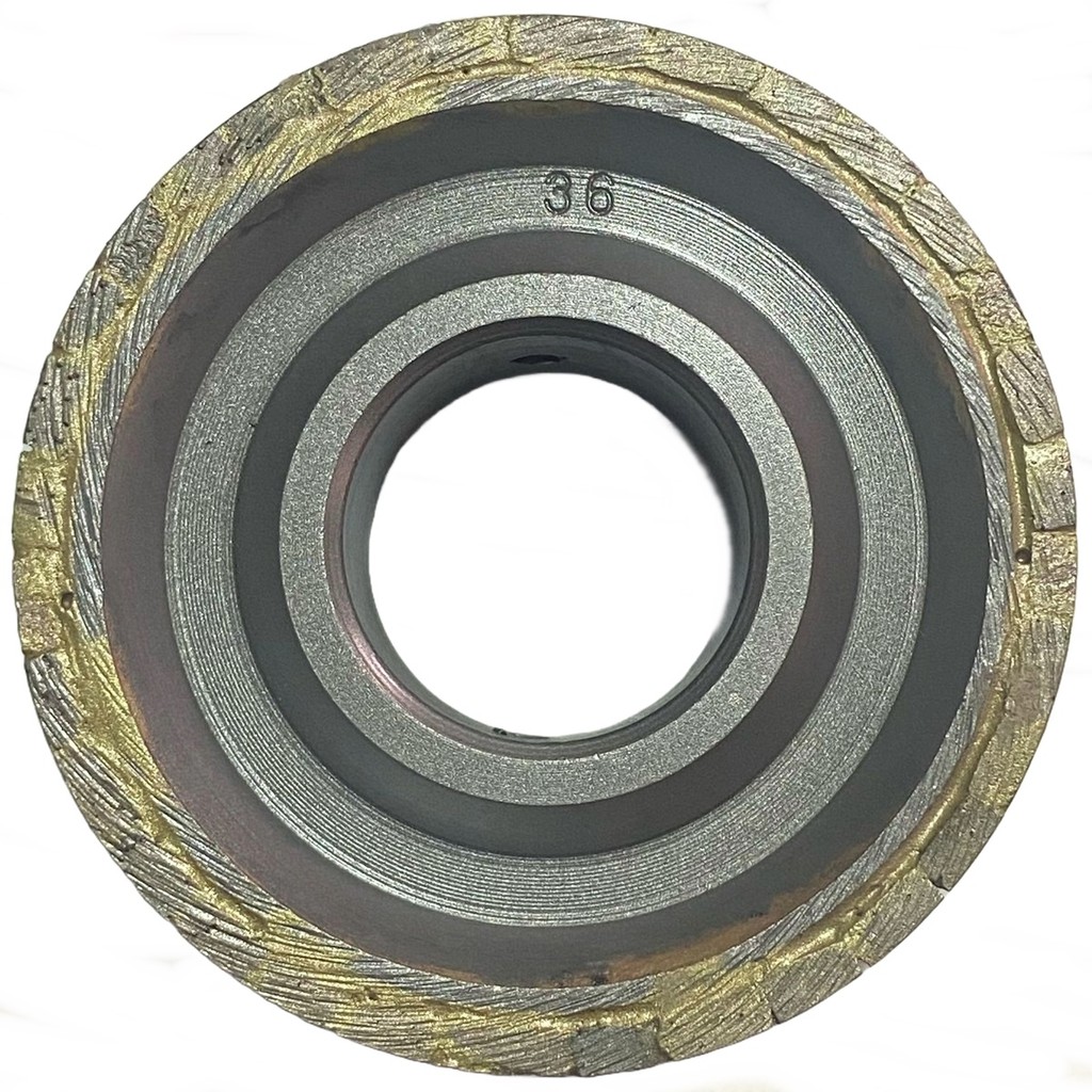 Rebolo Chicote Diamantado Furo Central 30mm Grão 36/60/120 Mármore Granito Desbaste Polimento