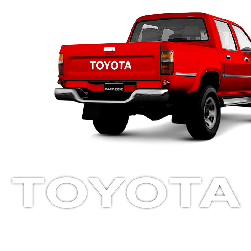 Faixa Toyota Hilux 1999/2005 Adesivo Branco Tampa Traseira em Oferta na Shopee