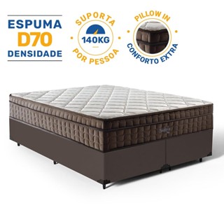 Cama Box com Colchão de Espuma D70 Pillow In Ultra Dream Anjos Queen 158cm em Oferta na Shopee